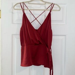 Express Brand! Red Fit & Flare Blouse. Size Medium. Brand New With Tags.